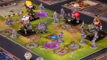 Best coop board games guide - publisher sales image showing the Mechs vs Minions board game board and pieces in play
