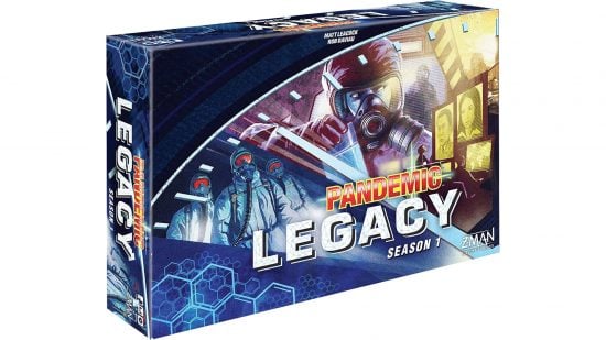 Best coop board games guide - publisher sales image showing the Pandemic Legacy Season 1 board game box art