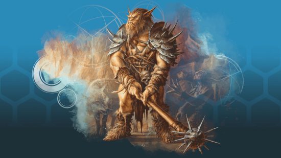 DnD Bugbear 5e race guide - Wizards of the Coast artwork showing an armoured bugbear with a morningstar