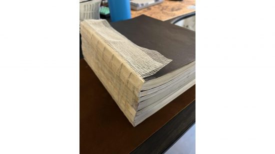 DnD fanmade bible cloth spine (photo from EpileptikRobot)