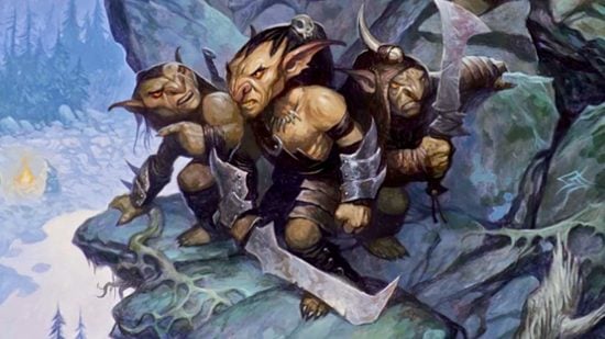 DnD Goblin 5e race guide - Wizards of the Coast artwork showing a pack of goblins from DnD 5e
