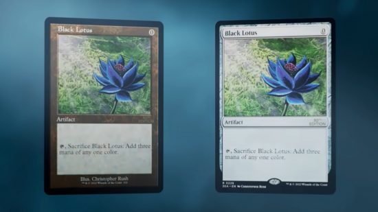 MTG 30th anniversary edition - two black lotus cards.