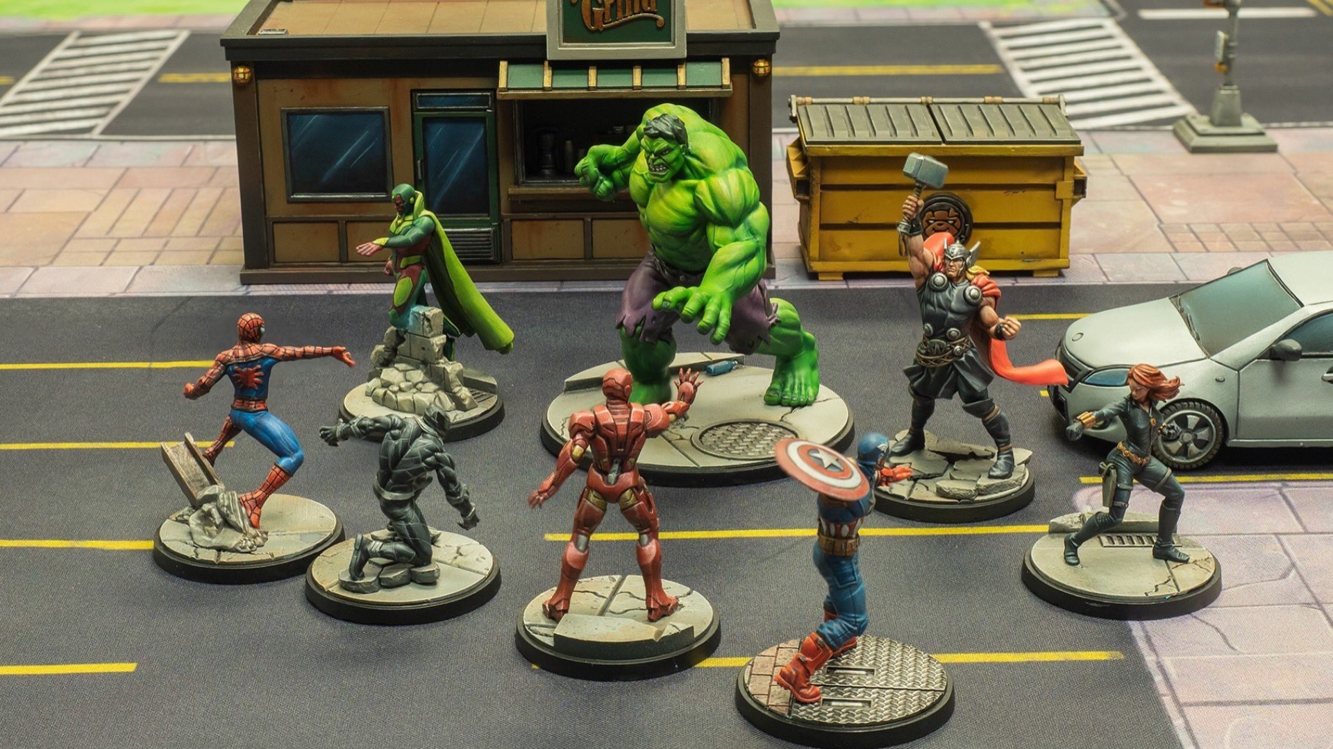 marvel board games - miniatures from marvel crisis protocol