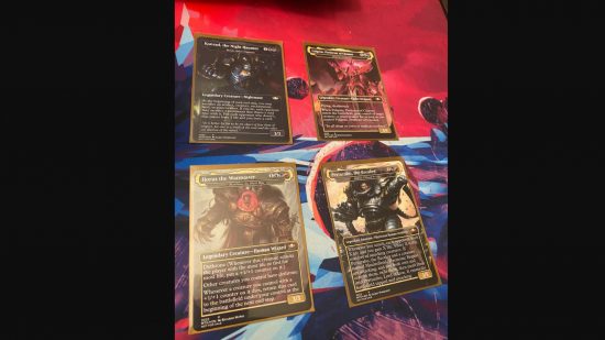 MTG fanmade Warhammer 40k deck - Sporebuster's photo of four legendary creature cards