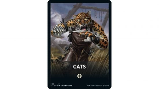 MTG Jumpstart 2022 theme spoilers - Wizards of the Coast 'cats' theme art of a humanoid leopard