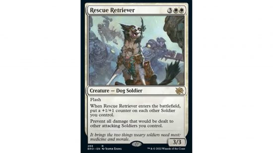 MTG The Brothers War Jumpstart booster contents - Wizards of the Coast card Rescue Retriever