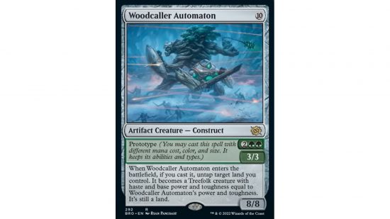 MTG The Brothers War Jumpstart booster contents - Wizards of the Coast card Woodcaller Automaton