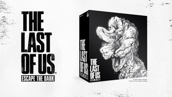 The Last of Us board game Escape the Dark kickstarter release date - Naughty Dog photo showing the logo and box art for the game