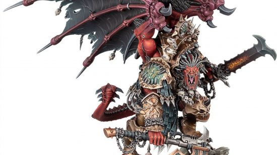 Warhammer 40k Angron - Games Workshop image showing the new angron daemon prince model revealed in 2022