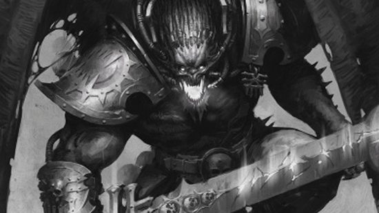 Warhammer 40k Angron - Games Workshop image showing the daemon prince angron roaring