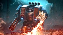 Warhammer 40k Chaos Gate Daemonhunters DLC Duty Eternal release date - Complex Games key artwork showing the Venerable Dreadnought