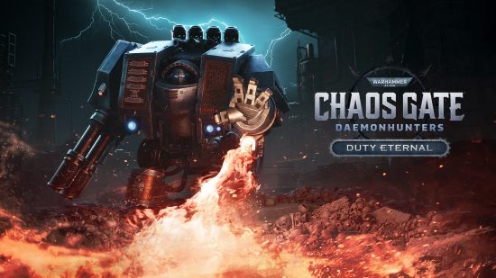 Warhammer 40k Chaos Gate Daemonhunters DLC Duty Eternal Tech priest Dominus Lunete playable - Complex Games screenshot showing the Venerable Dreadnought targeting a charge attack