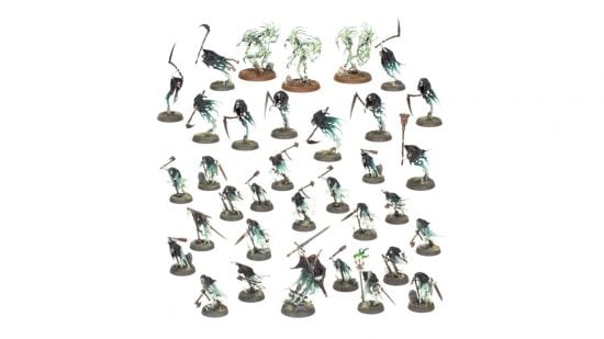 Nighthaunt army guide - photo by Games Workshop of an army of ghosts