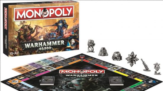 Warhammer 40k Christmas bonus - product photograph of a Warhammer 40k themed Monopoly set