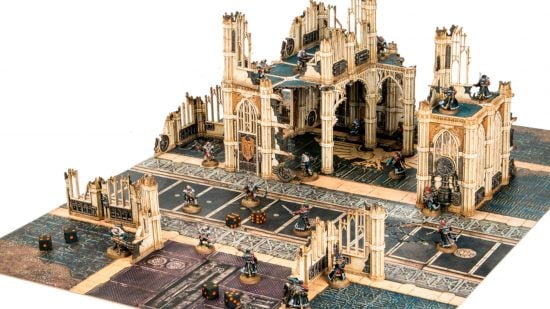 What is Warhammer 40k - photograph by Games Workshop of model scenery from the skirmish-scale wargame Kill Team