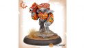 Warhammer 40k Scale Mini by TTCombat - Pungari serf, a short grey alien with hooves, large eyes, wearing orange armour and toting a shoulder-mounted weapon