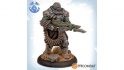 Warhammer 40k Scale Mini by TTCombat - Resistance fighter, armoured warrior holding beltfed machinegun
