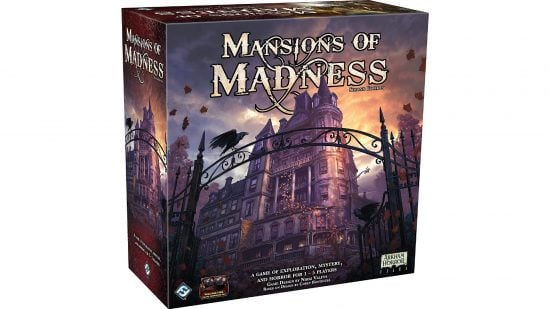 Best horror board games guide - publisher sales photo showing the Mansions of Madness board game box art