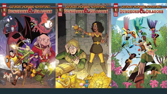 DnD cartoon comic miniseries covers from IDW