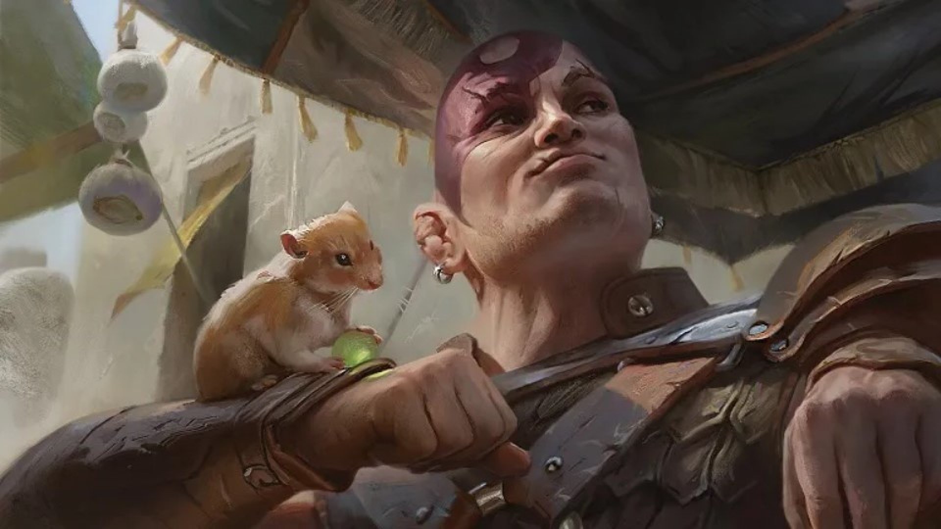 DnD human 5e character Minsc and his hamster Boo (art by Wizards of the Coast)