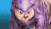 DnD Owlbear 5e on blue background (art by Wizards of the Coast)