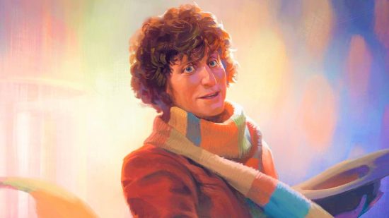 MTG designer says Universes Beyond doing great - Wizards of the Coast art of Tom Baker as Doctor Who