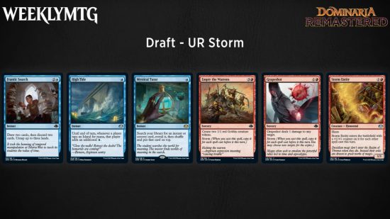 MTG Dominaria Remastered storm cards shown in Weekly MTG livestream