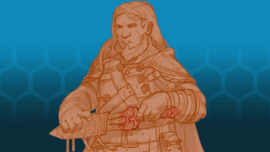 Pathfinder Sky King's Tomb preview - Paizo sketch of a dwarf character