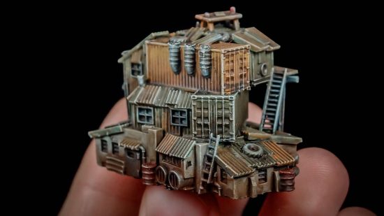 Warhammer 40k meets Command and Conquer - The Lazy Forger's terrain for Full Spectrum Dominance, a a shanty building