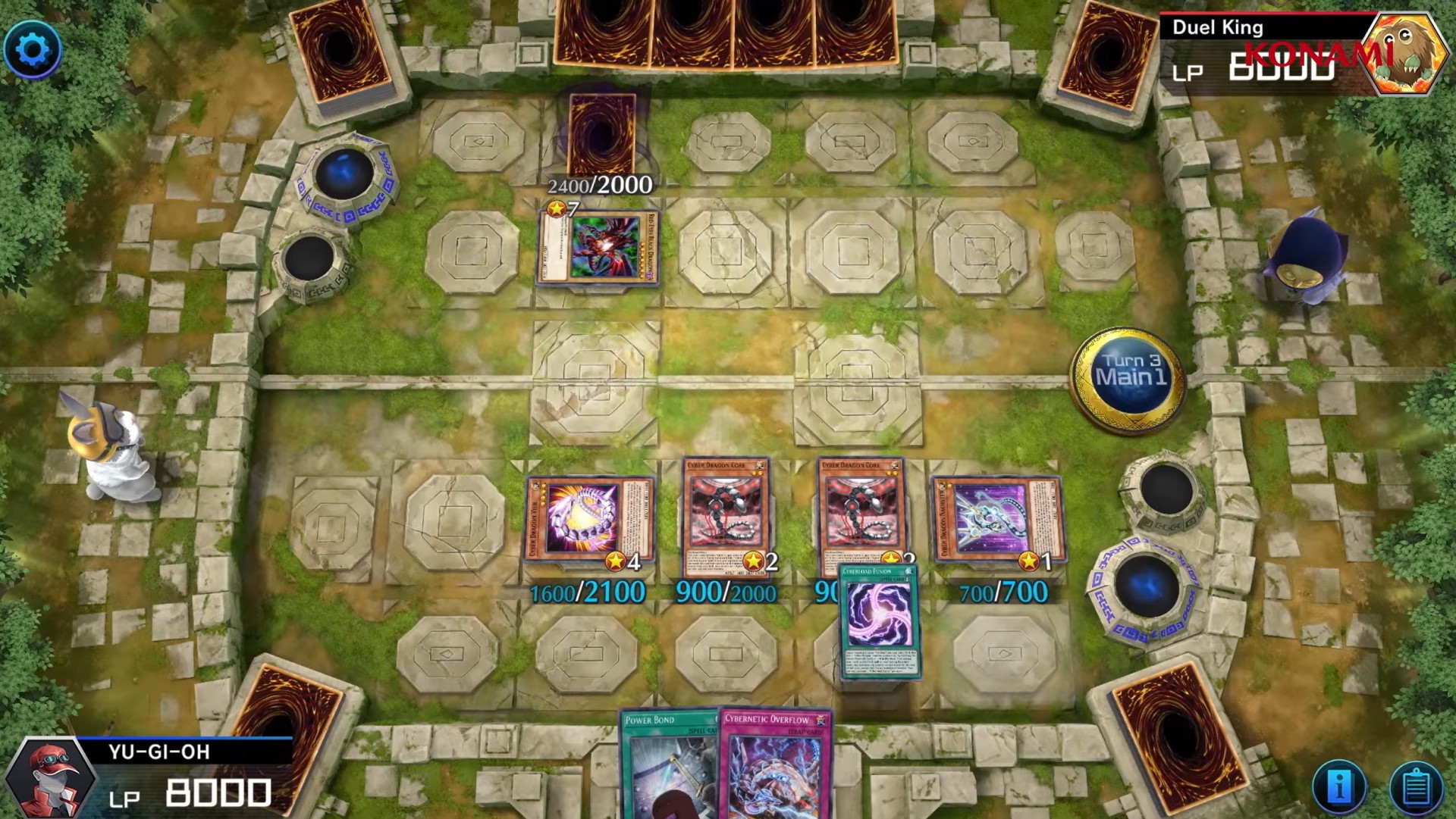 YuGiOh Master Duel banlist - digital duelling field with cards on