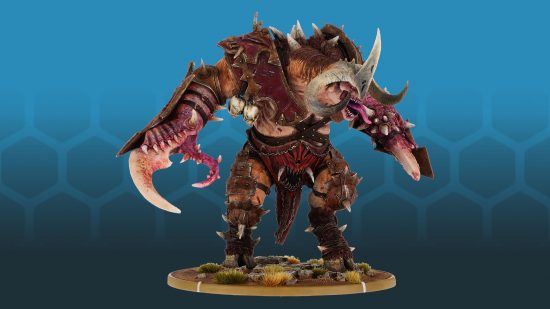 Age of Sigmars Monsters alternative sculpts available in Darklands kickstarter - a servile fiend of Dis model, a crab-clawed, armoured, horn-headed demon