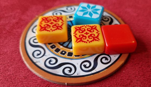 Best tile board games guide - Wargamer photo showing four azul tiles on a dish