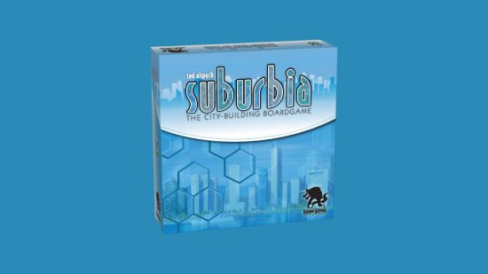 Best tile games: Suburbia. Image shows the game's box.