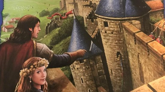 board games - the front cover of the Carcassonne box