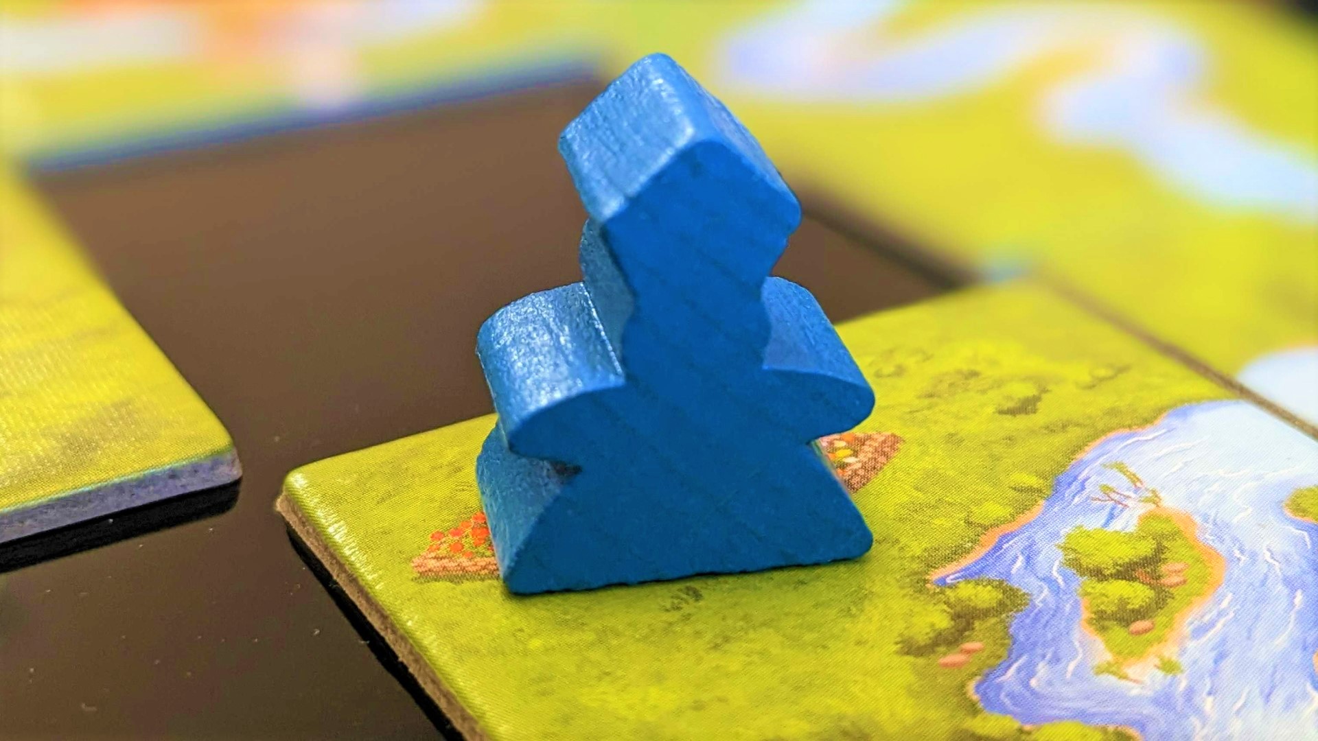 Carcassonne board game review - photo of an abbot meeple