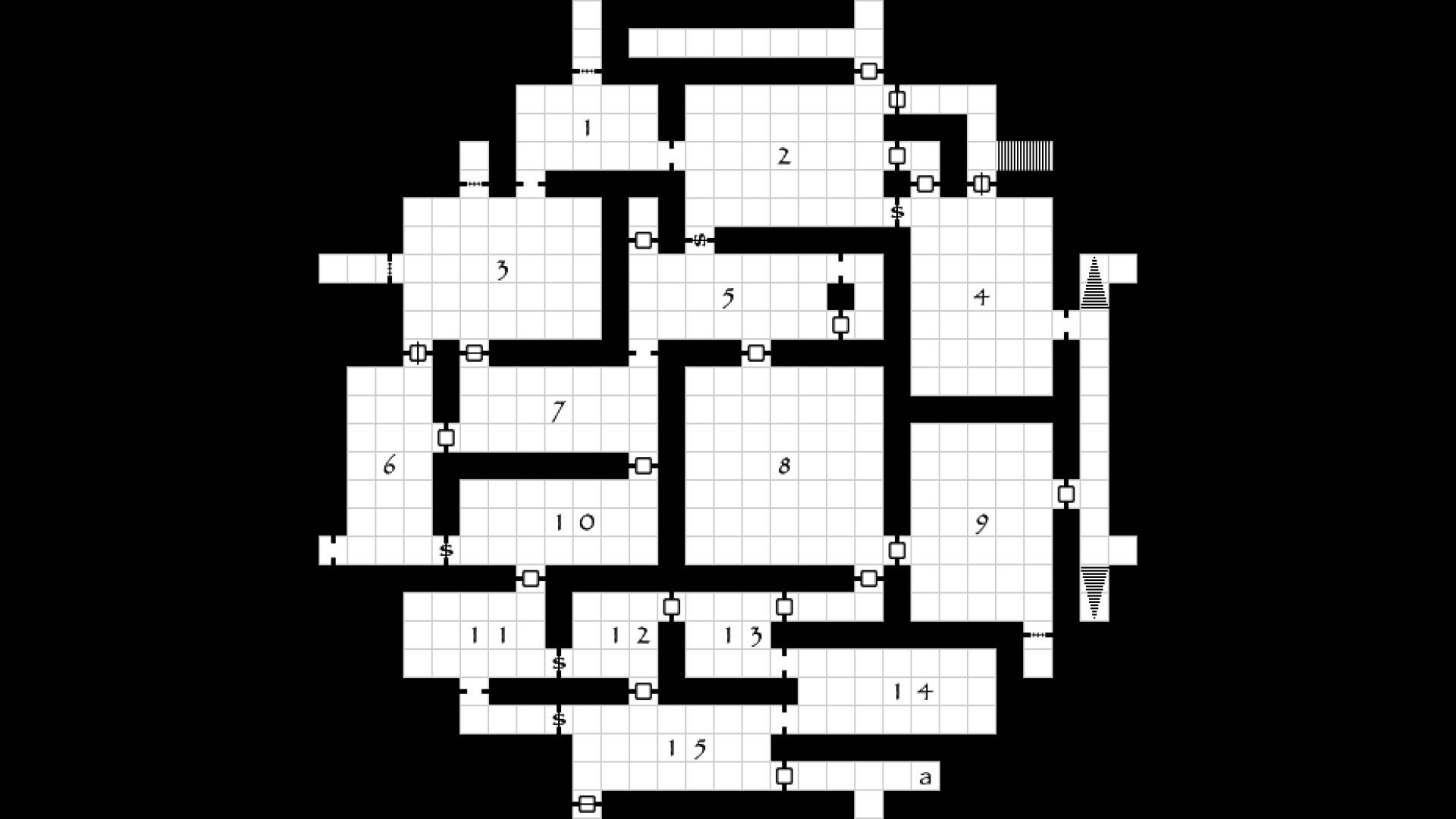 DnD dungeon generator map from Donjon