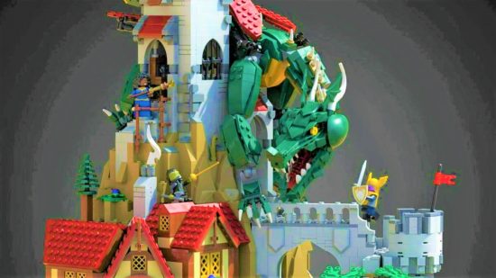 DnD LEGO winner announced - close-up of Dragon's Keep D&D LEGO set designed by Lucas Bolt