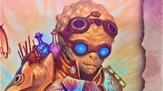 Gloomhaven classes- Quatryl Tinkerer seen from the shoulders up