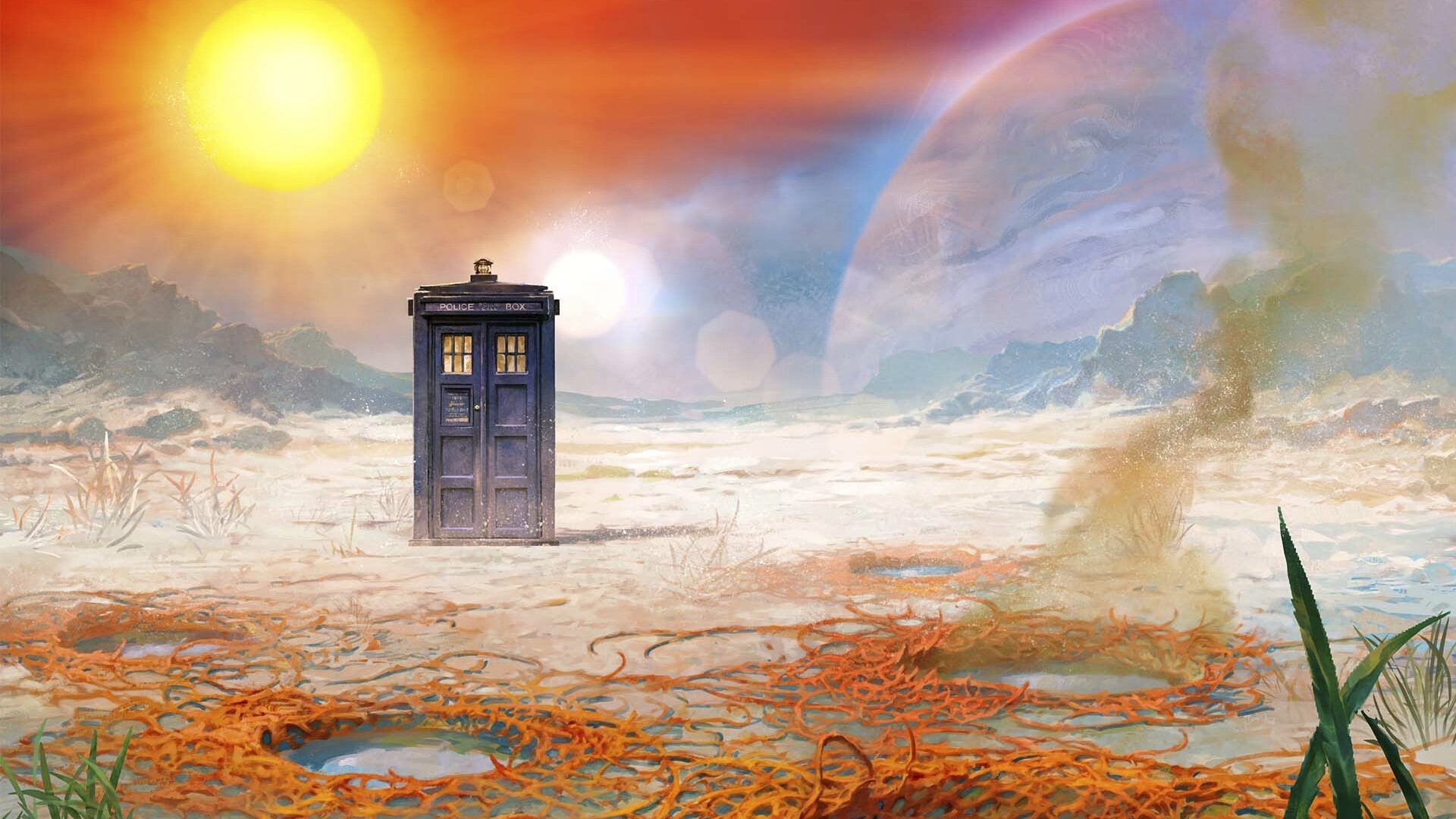 Magic: The Gathering Universes Beyond: The Tardis on an alien planet