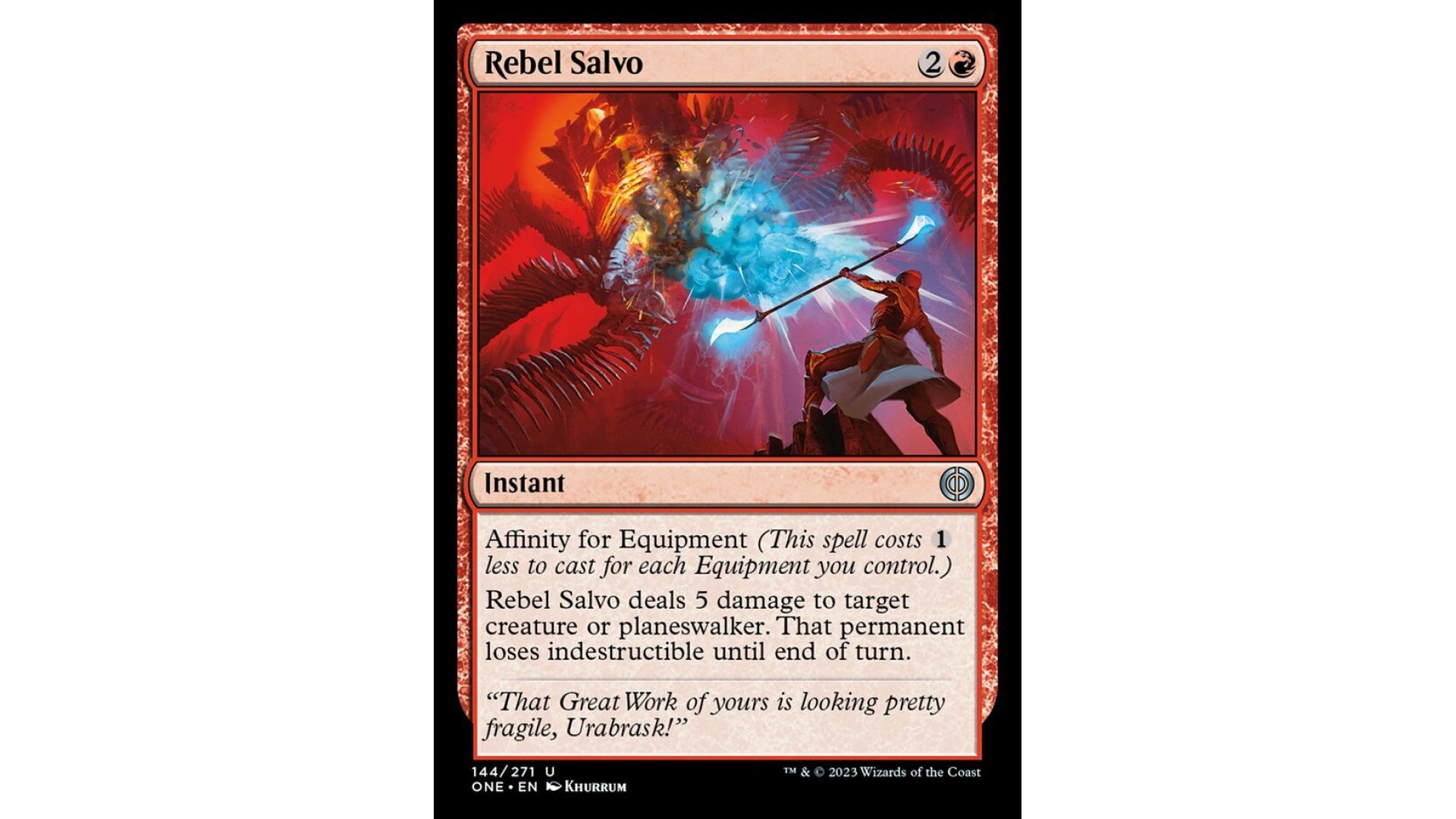 MTG Phyrexia All Will Be One card rebel salvo