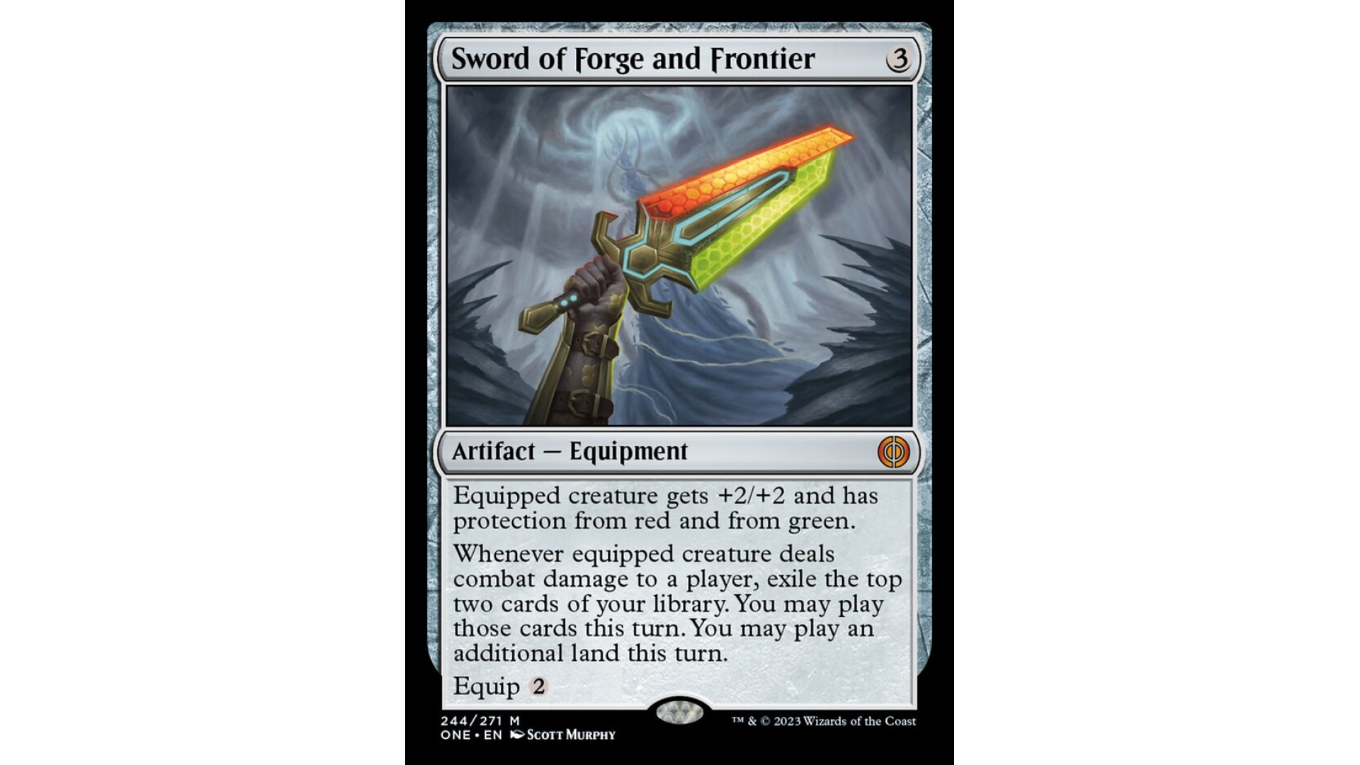 MTG Phyrexia All Will Be One card Sword of Forge and Frontier