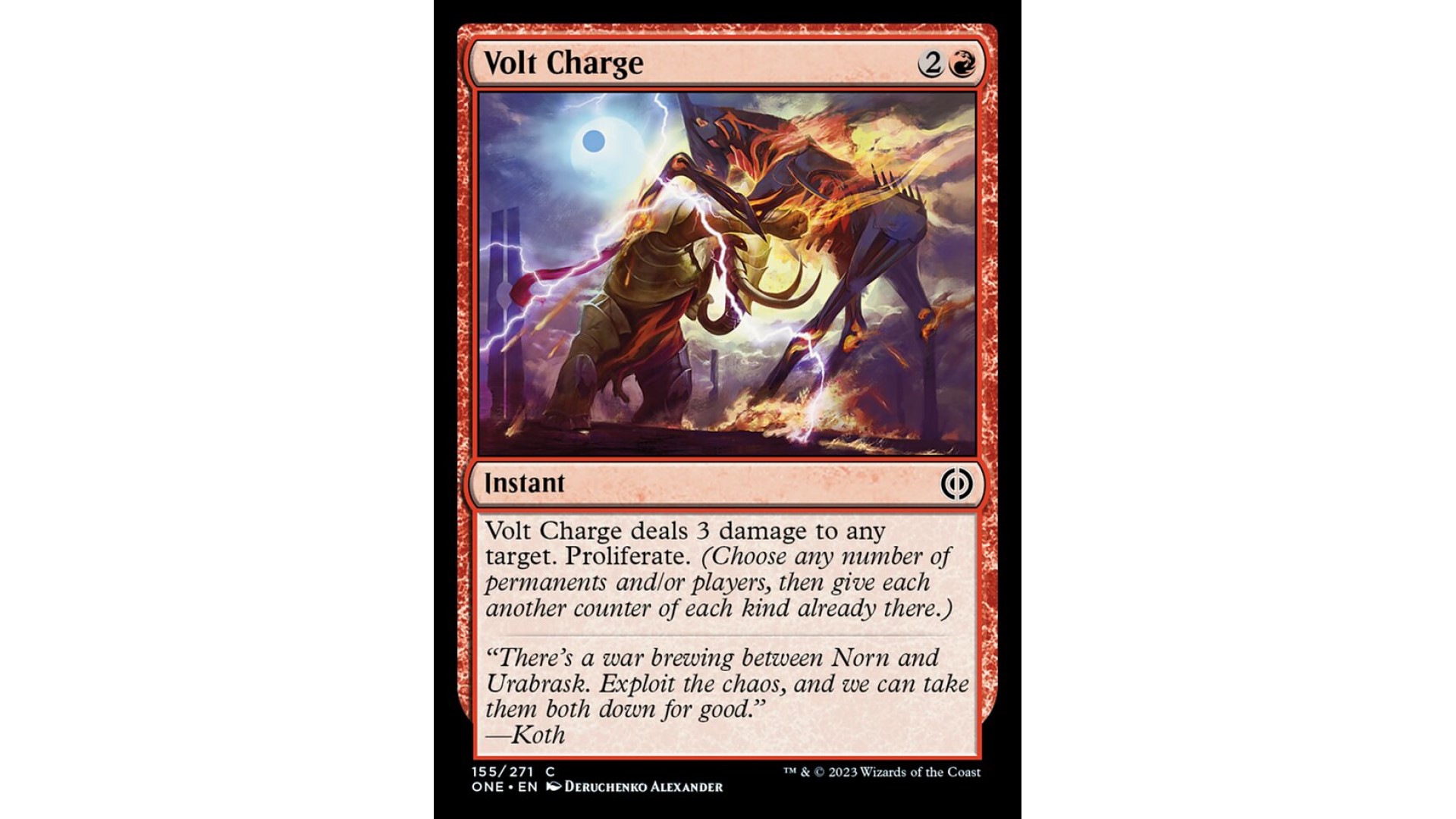 MTG Phyrexia All Will Be One card Volt Charge