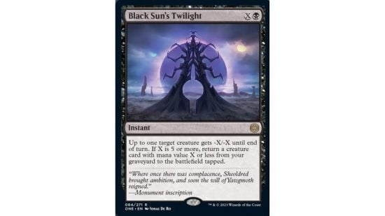 MTG Phyrexia All Will Be One release date - the card Black Sun's Twilight