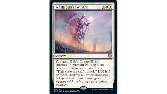 MTG Phyrexia All Will Be One release date - the card White Sun's Twilight