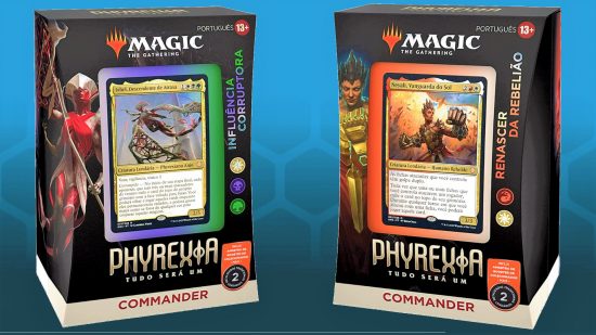 MTG Phyrexia Commander decks from Portuguese Amazon