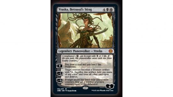 MTG Phyrexia planeswalkers compleated - planeswalker card Vraska, betrayal's sting