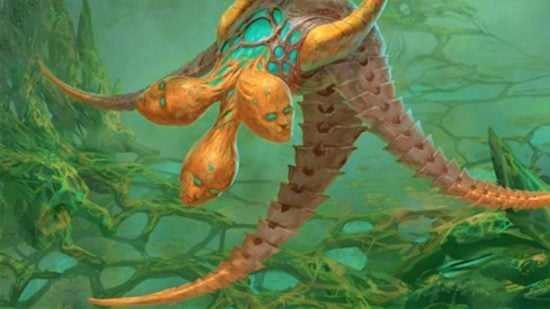 MTG Phyrexian birds, bats, squids - Wizards of the Coast art of Tainted Observer