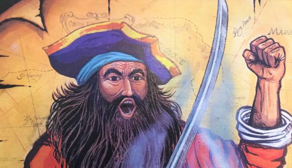 pirate board games - an image of a pirate with a big bushy beard