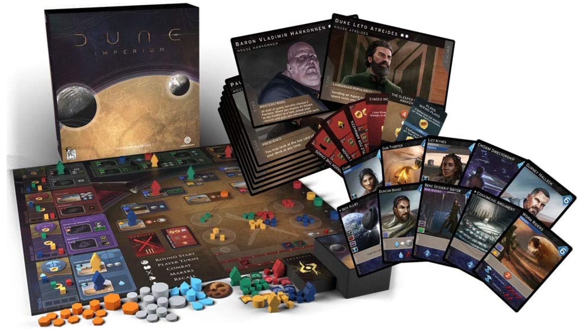 Space board games- Dune Imperium box and contents