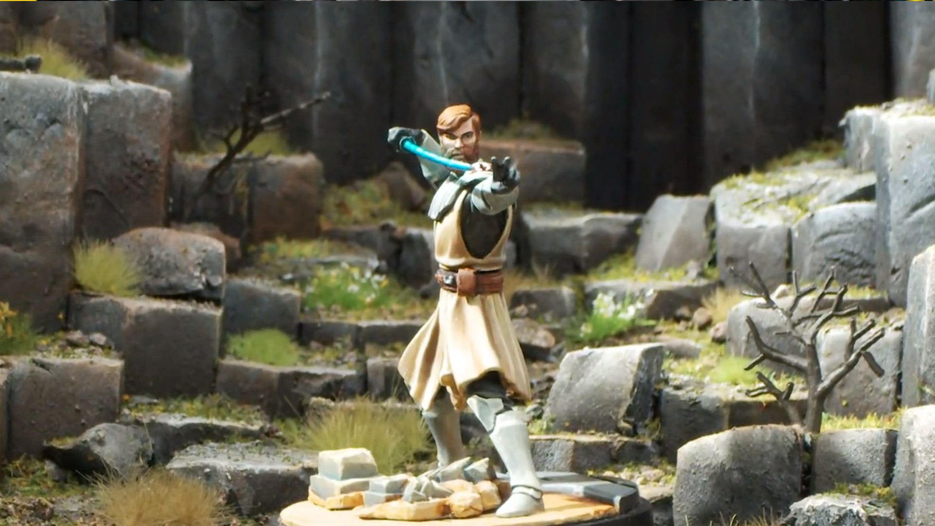 Star Wars Shatterpoint starter set - Obi Wan Kenobi figure which will appear in the Hello There squad pack